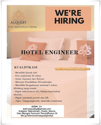 Lowongan Kerja Bandung Hotel Engineer Hotel Alqueby