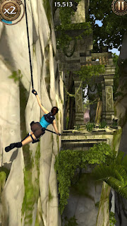 Lara Croft Relic Run gameplay corsa muro