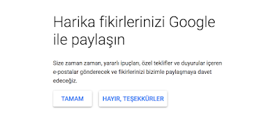 Harika fikirleirnizi Google ile paylaşın