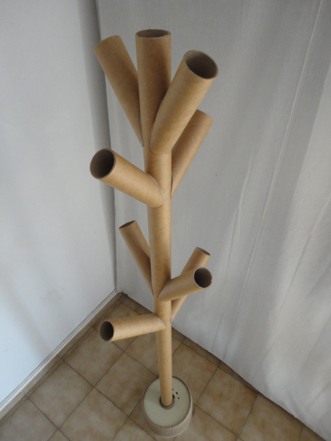 Muebles hechos con tubos de cartón | Construccion y Manualidades