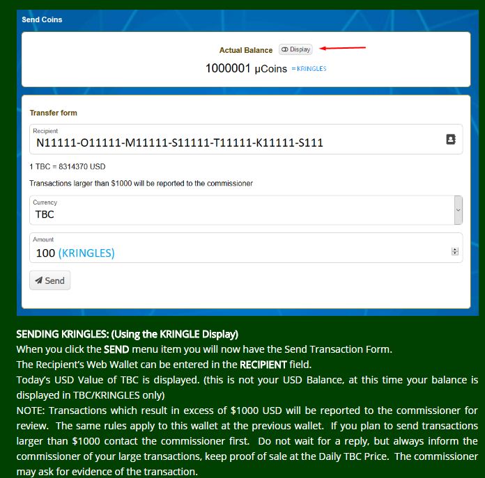 How to activate Kringle Cash sending button activation LearnCode