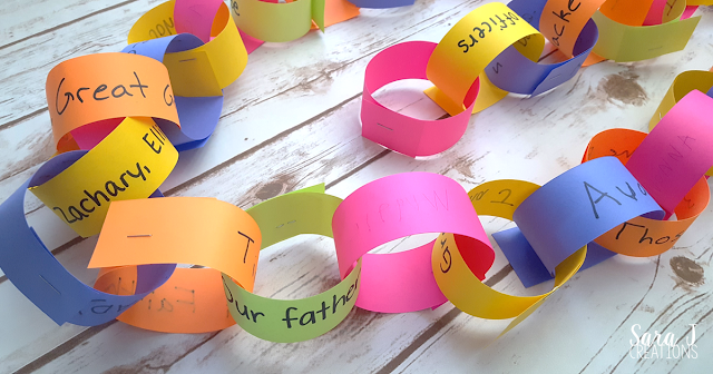 Lenten prayer chain to help kids countdown the days of lent but also build their prayer life