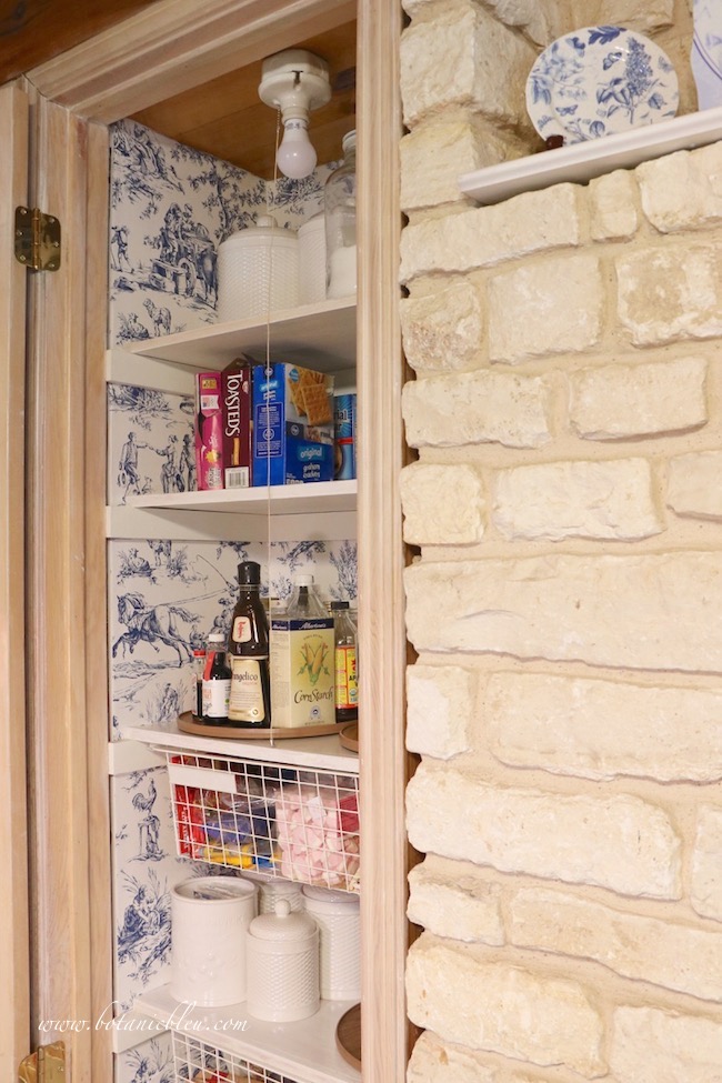 Botanic Bleu French Country Pantry Makeover