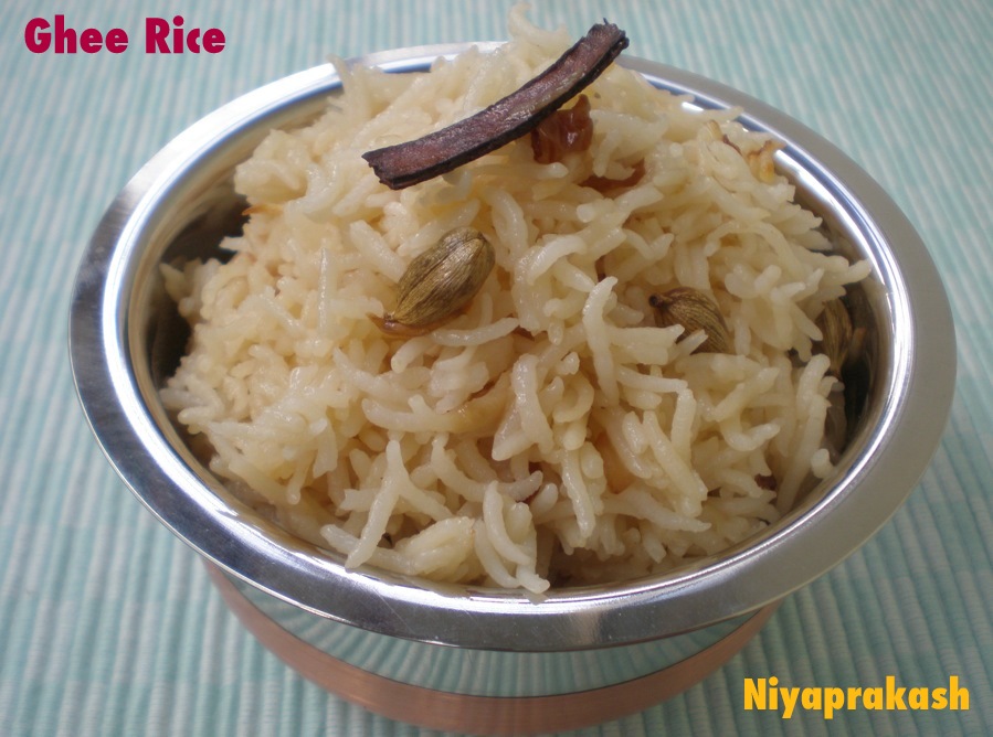 Niya's World Ghee Rice (Pressure cooker method)
