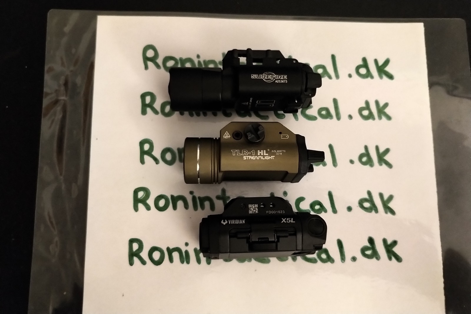 Ronin Tactical's New Site Comparison between VIRIDIAN X5L 500 Lumens