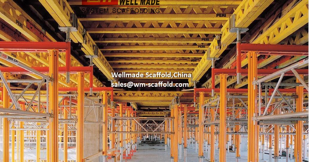 Beam Formwork Concrete Slab System Peri Construction Beam Waler W Adjustable Angle Forkhead Jacks