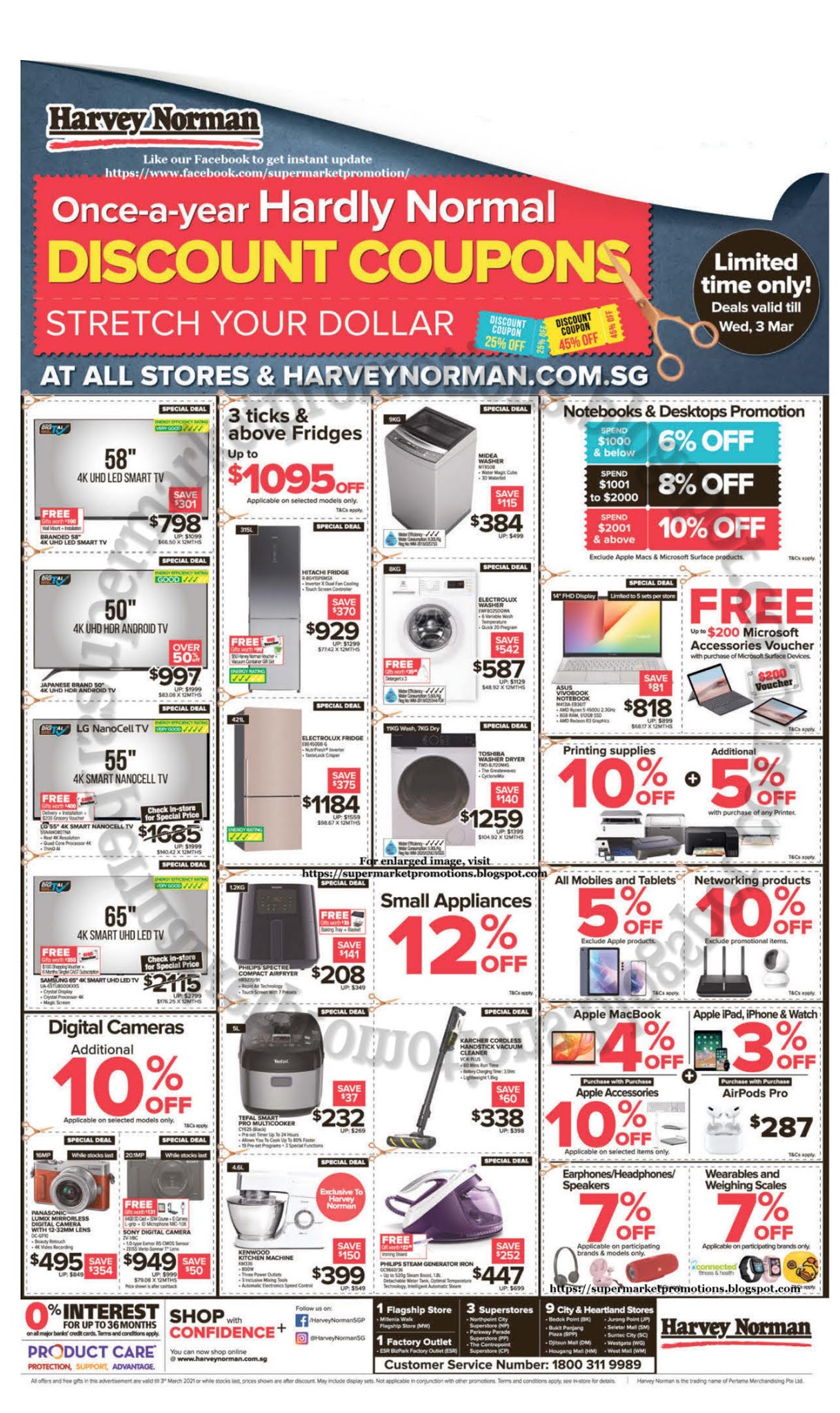 Harvey Norman Discount Coupons 27 February 03 March 2021