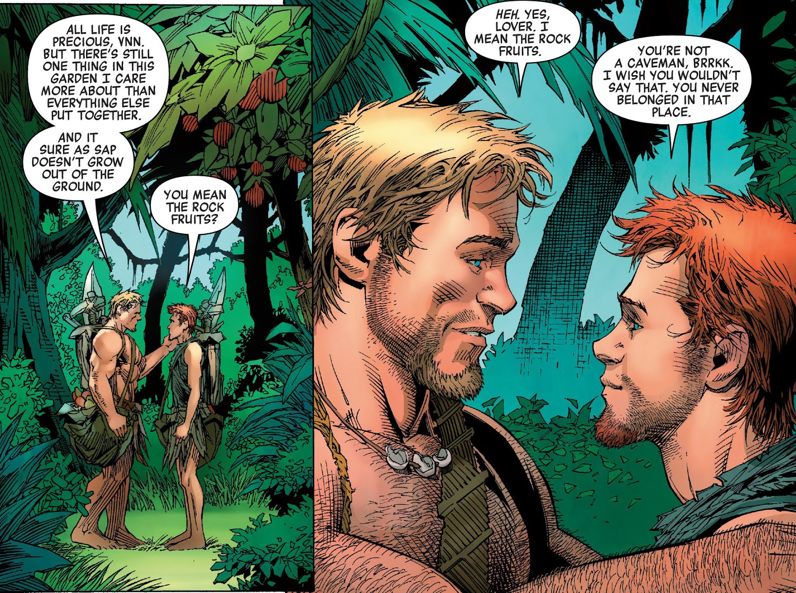 Avengers #28 feature a prehistoric gay couple, one of them would go on to b...