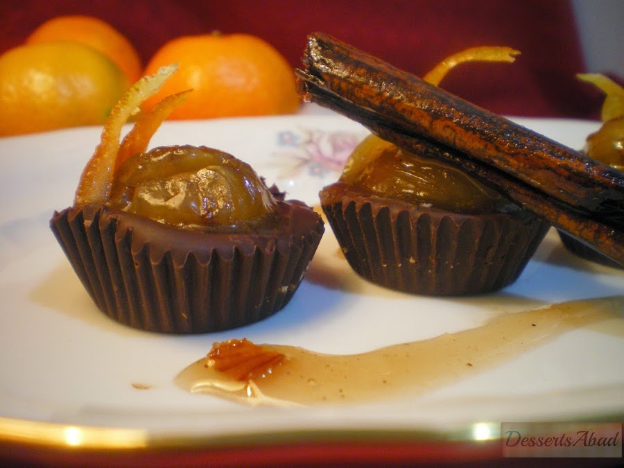 Bombones de castañas confitadas 