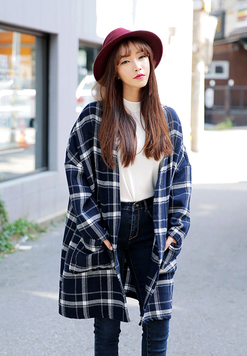 [Stylenanda] Color Point Checked Cardigan | KSTYLICK - Latest Korean ...