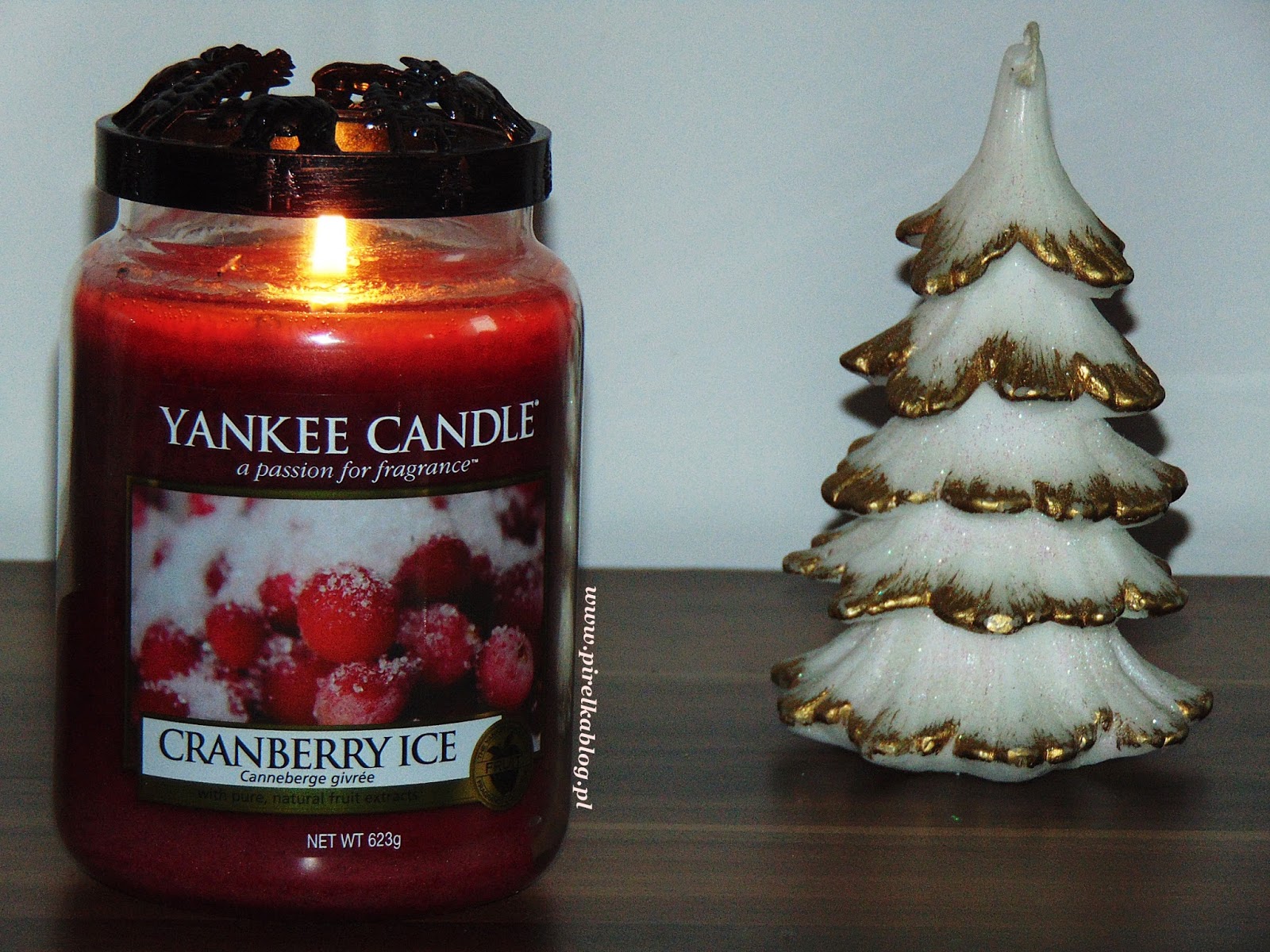 Yankee Candle, Cranberry Ice duża świeca Pirelka blog Beauty Blog