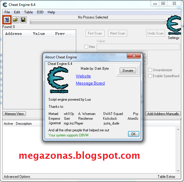 Cheat Engine 6.4 | MegaZonas