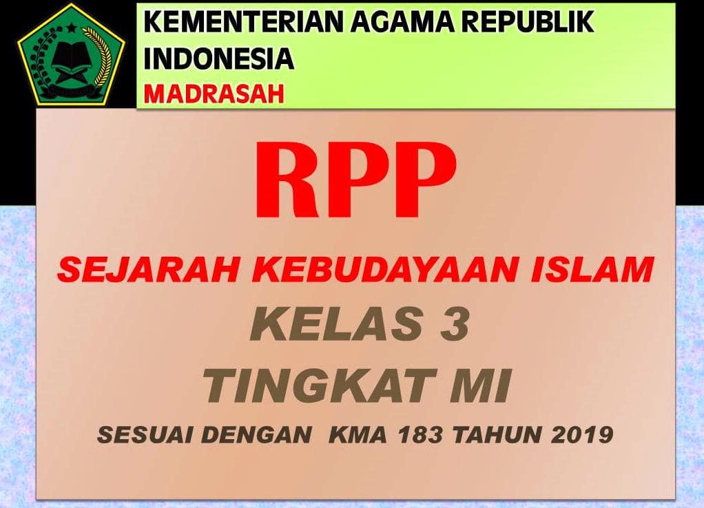 Download RPP SKI Kelas 3 Sesuai KMA 183 Tahun 2019