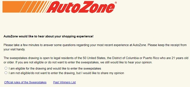 AutoZone Survey