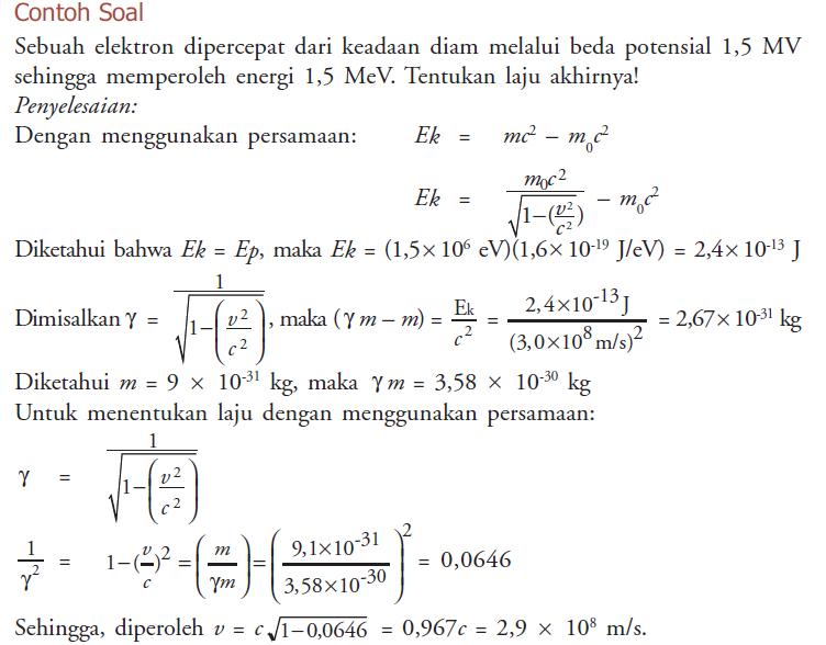 Fitriyani Contoh Soal Relativitas Khusus