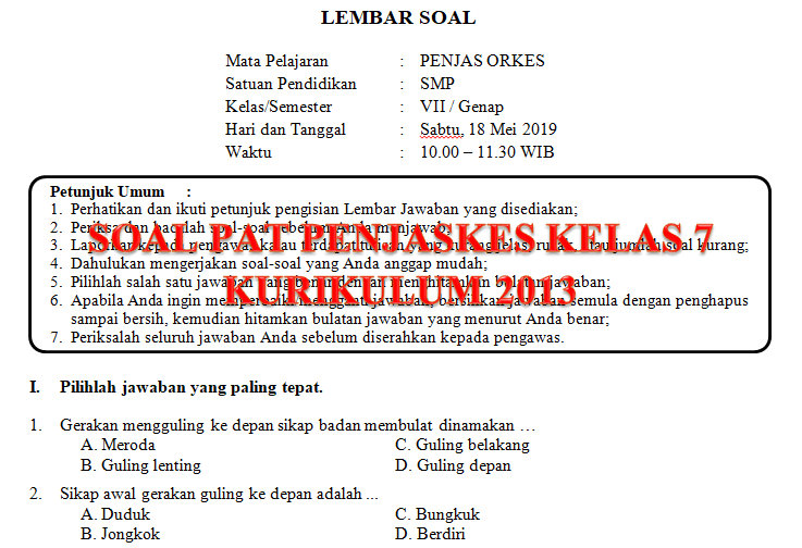 Kunci Jawaban Lks Penjas Kelas 10 Semester 1 Kurikulum 2013 Download File Guru
