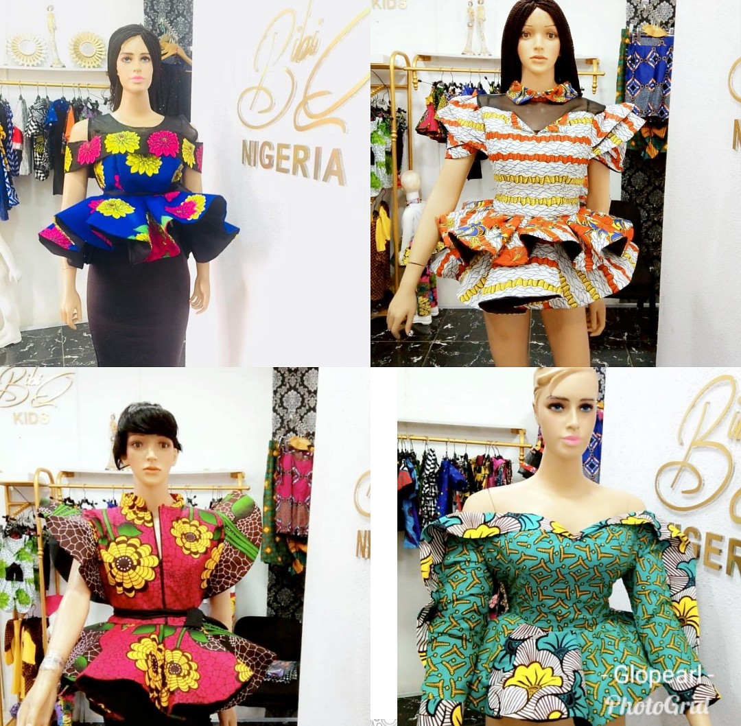 Latest ankara peplum skirt and blouse styles Clearance