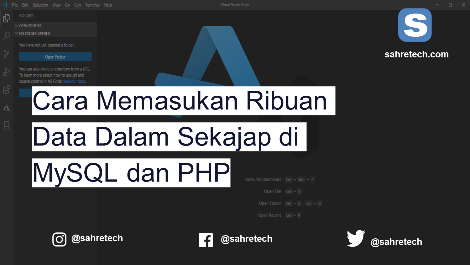 Cara Memasukan Ribuan Data Dalam Sekajap di MySQL dan PHP - Sahretech