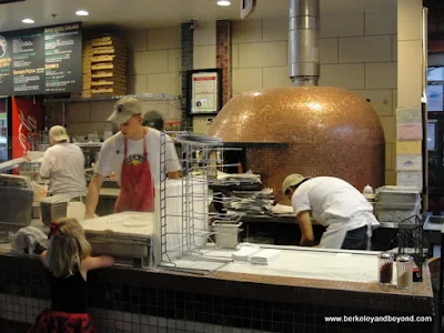 pizza prep at San Pedro Square Market in San Jose, California