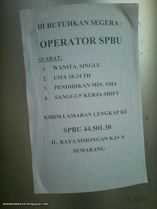 lowongan kerja operator spbu surabaya