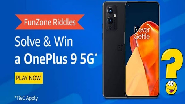 amazon-riddles-quiz-today-answer-win-oneplus-9-5g