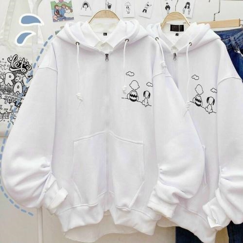 Áo khoác nỉ ngoại hoodie form rộng