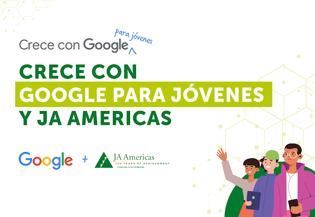 Imagen informativa sobre el programa Crecé con Google para Jóvenes