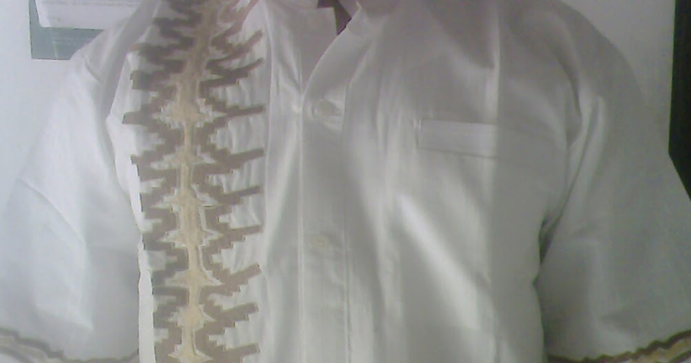 Contoh foto gambar baju kokoh lengan pendek warna putih 