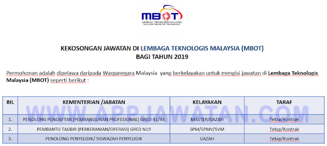 Lembaga Teknologis Malaysia (MBOT)