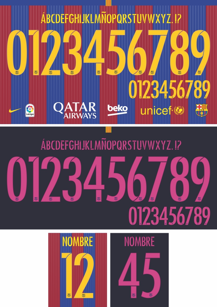 Diseños, vectores y más: Barcelona 2016-17 font
