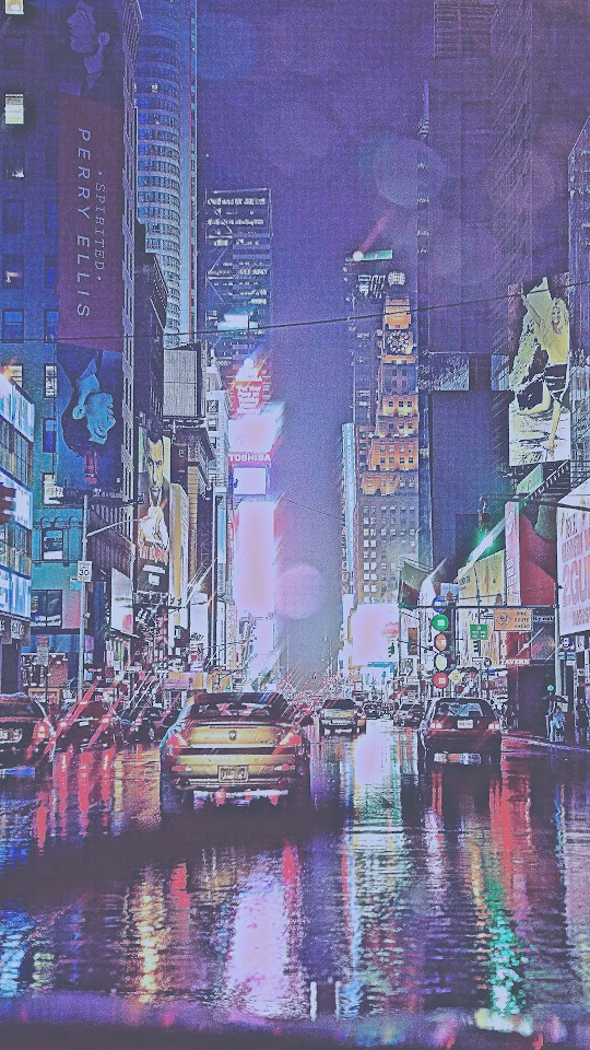 Vintage New York City Rain  Galaxy Note HD Wallpaper