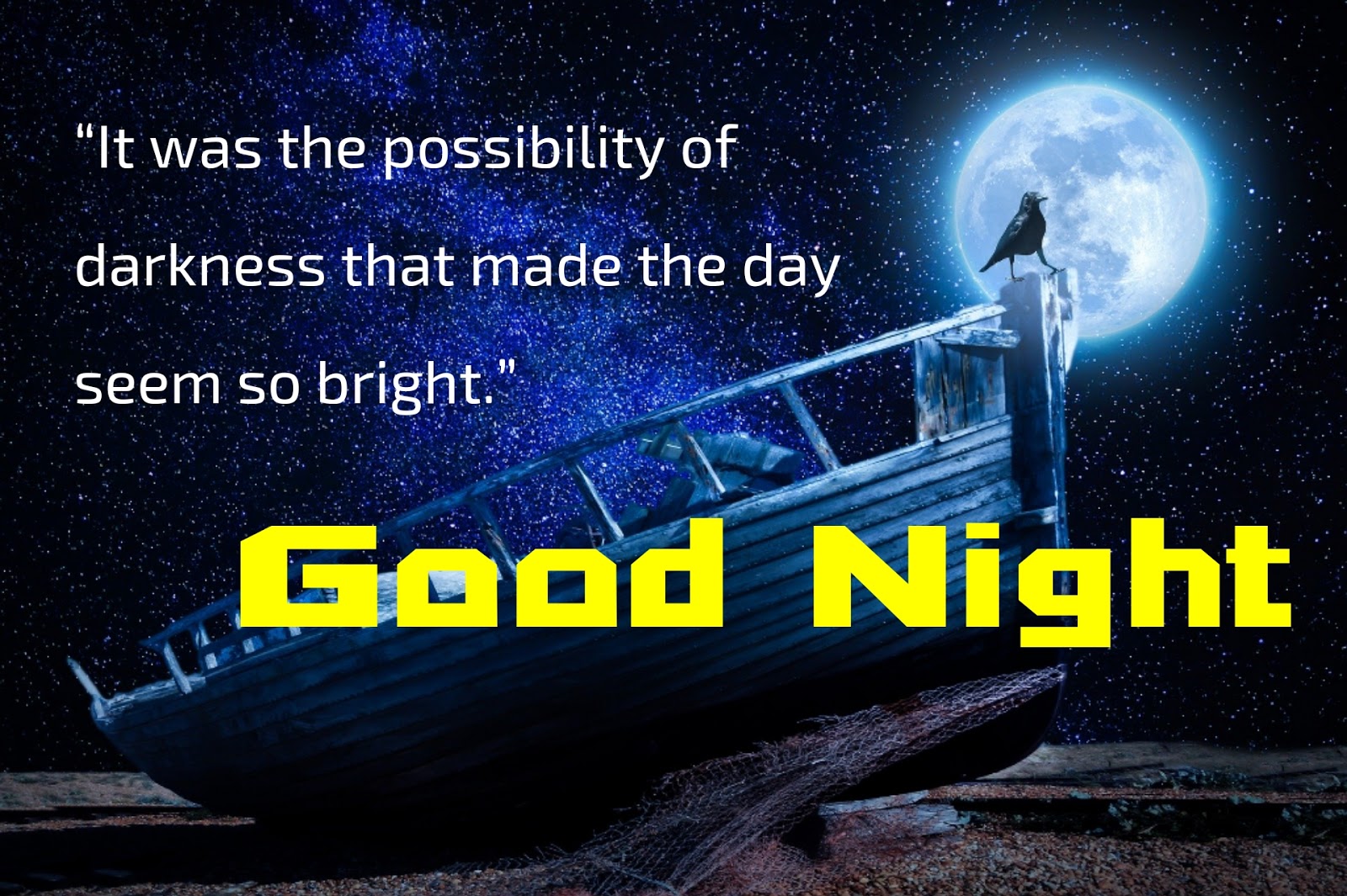 Good night quotes in English with images