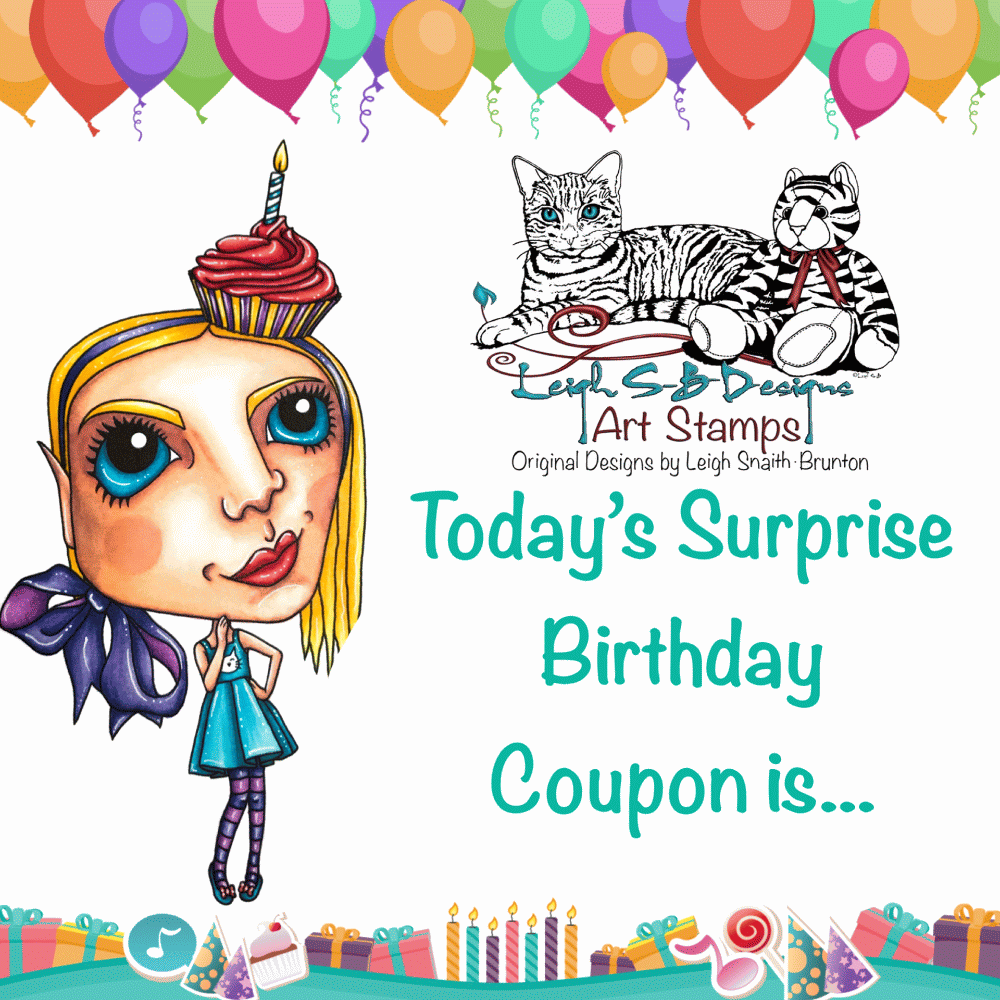 LeighSBDesigns Party Hats Birthday Card by Leigh!