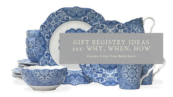 Many Couples tend to think that having a gift registry is an old, outdated practice -Wedding Soiree Blog by K’Mich, Philadelphia’s premier resource for wedding planning and inspiration - blue china with cups plates dishes
