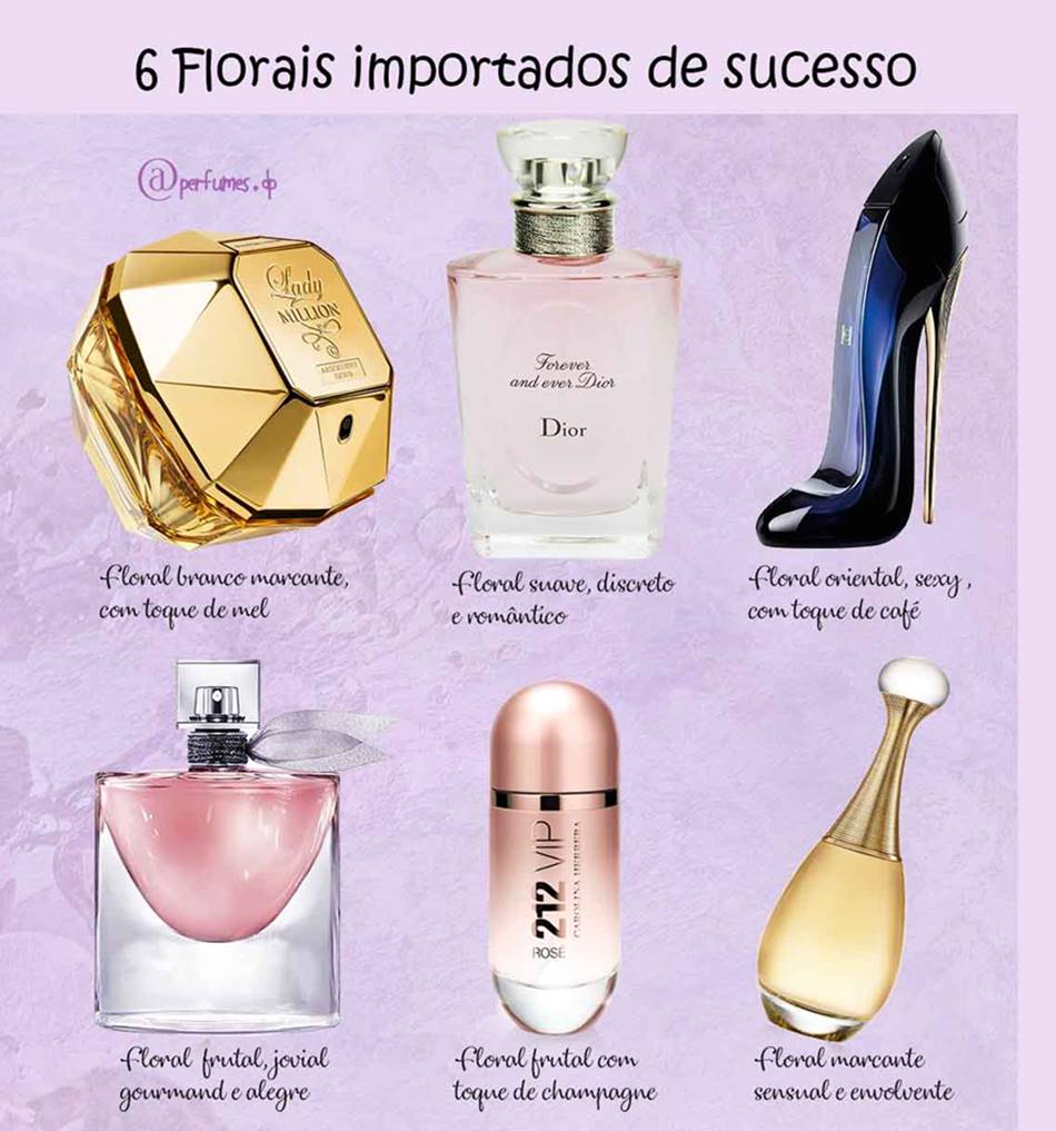 6 perfumes florais importados de sucesso Perfumes dp