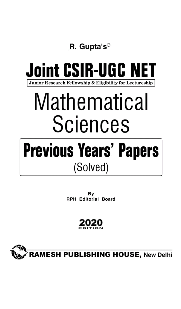 Education World CSIR NET MATHEMATICS PREVIOUS YEAR QUESTION PAPERS