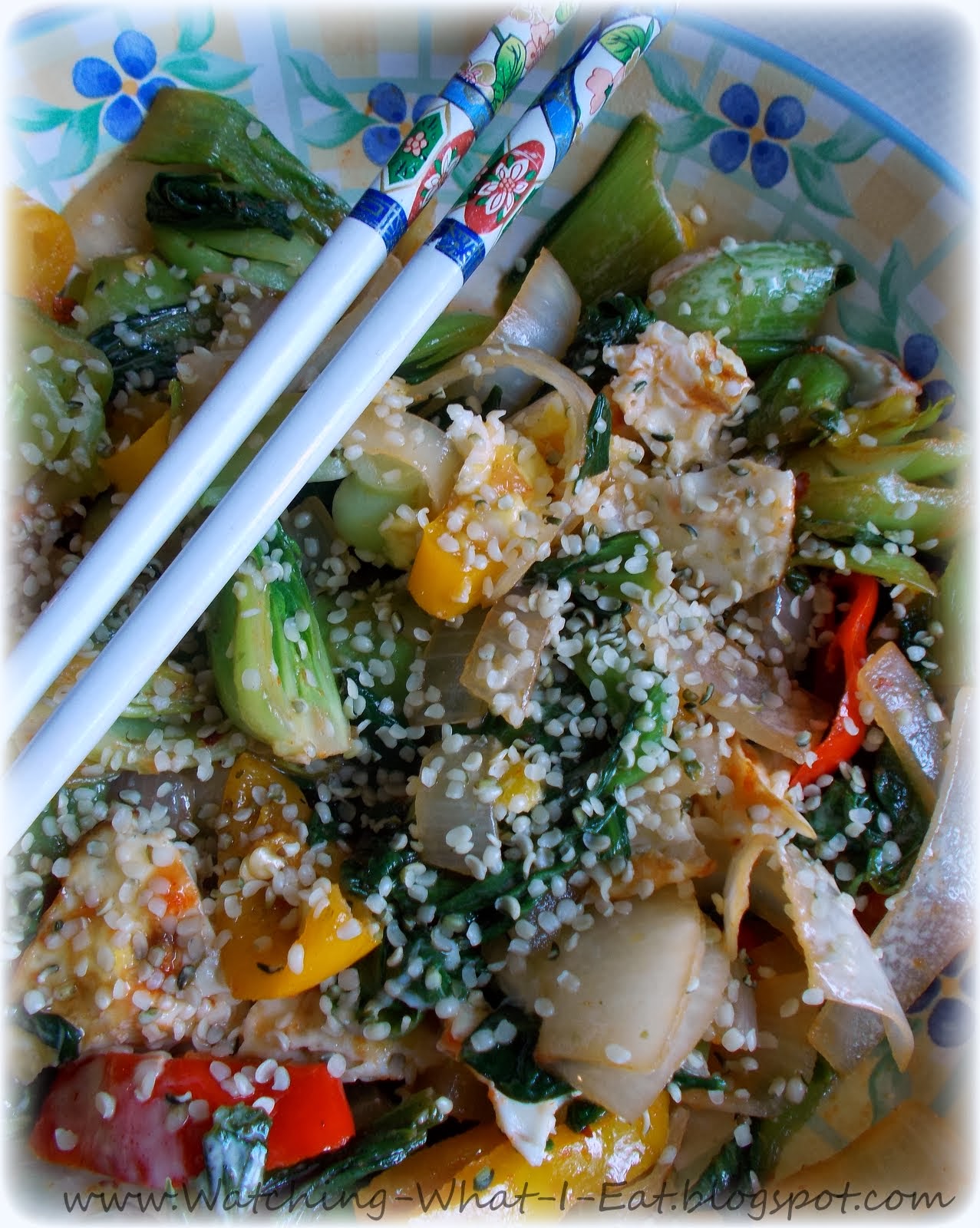 Watching What I Eat Chicken & Veggie StirFry with Hemp Hearts Seeds