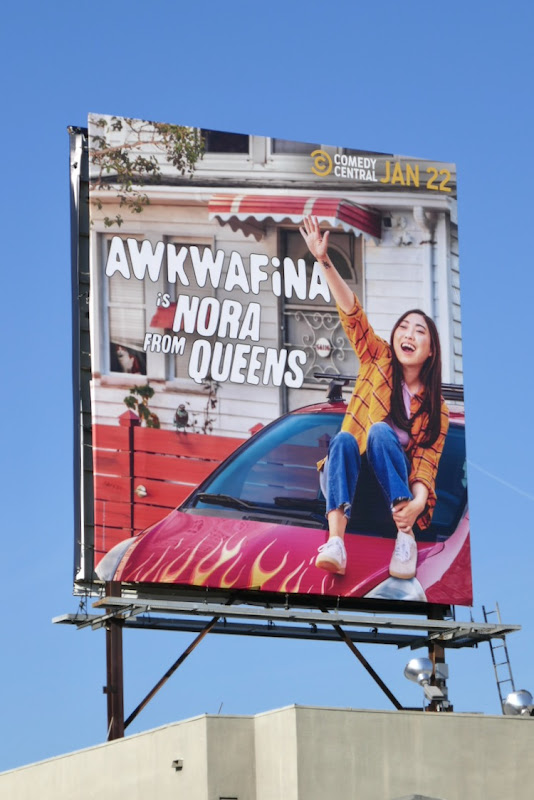 Awkwafina is Nora from Queens series billboard Awkwafina is Nora from Queens series billboard