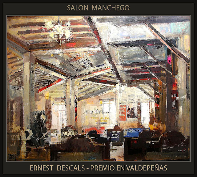 PREMIOS-PINTURA-VALDEPEÑAS-LA MANCHA-CONCURSOS-SALON MANCHEGO-CUADROS-INTERIORES-PINTOR-ERNEST DESCALS