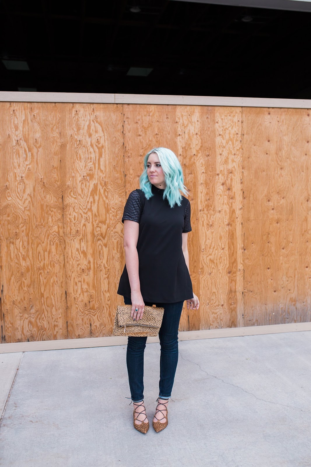 Blue Hair, Utah Fashion Blogger, Modest Outfit