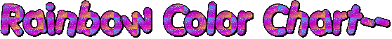 Rainbow color chart image