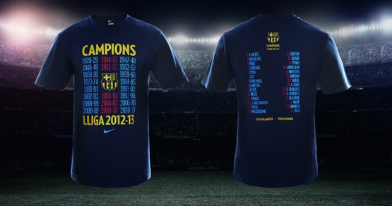 FC Barcelona: camiseta conmemorativa Campeones de Liga 2012-2013 - MENTE NATURAL DE MODA