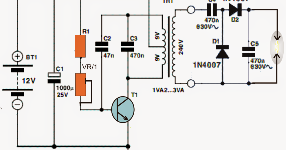 Simple High voltage Generator Circuit | Circuit Diagram Centre