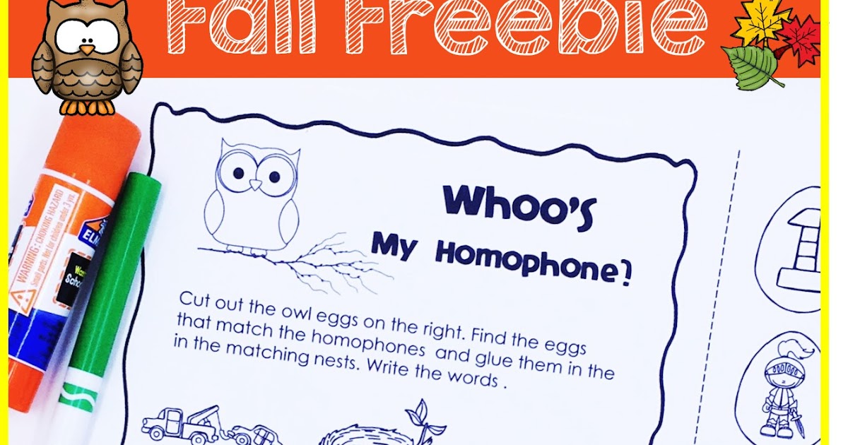 Classroom Freebies Multiple Meaning Fun with Hoot Owl Homonyms and Homophones