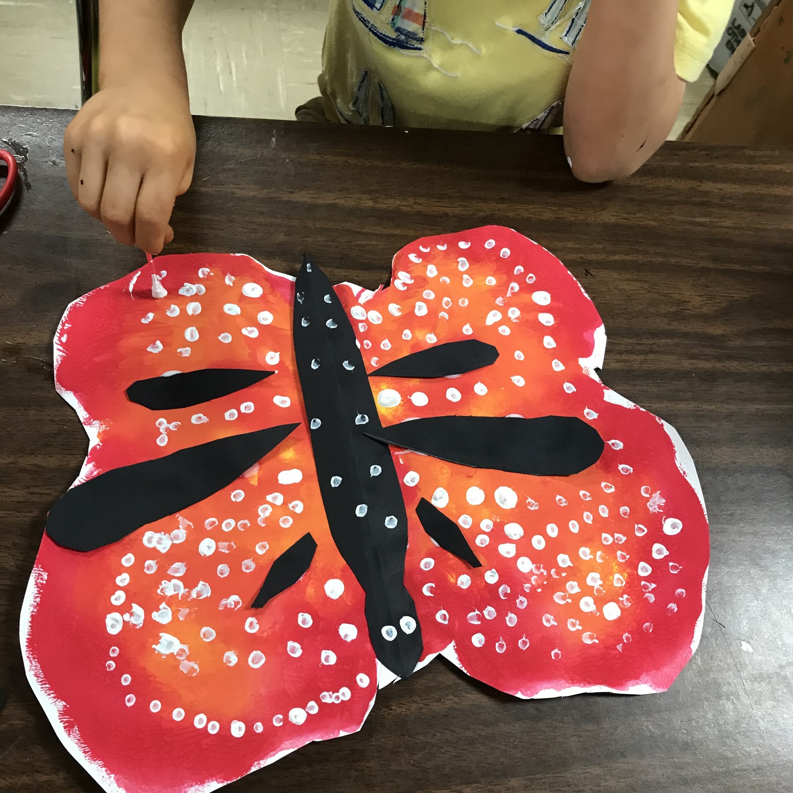 Elements of the Art Room Kindergarten Symmetrical Monarch Butterflies