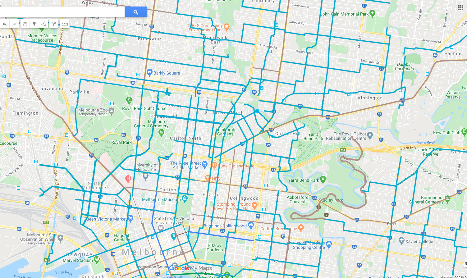 Melbourne Bike Grid Map Better By Bicycle: Melbourne Bike Grid Map