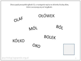 gloska O cwiczenia gloska o w naglosie