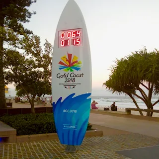 Commonwealth Games 2018 Surfboard Countdown Clock
