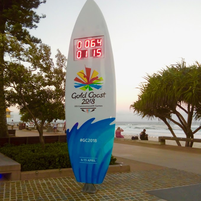Commonwealth Games Surfboard Countdown Clock
