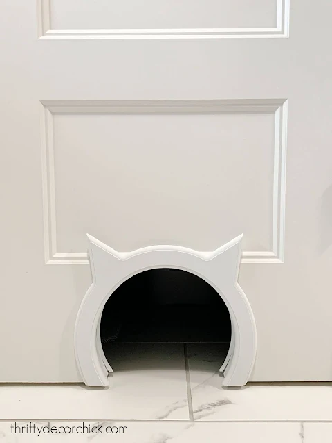 Cat shaped cat door